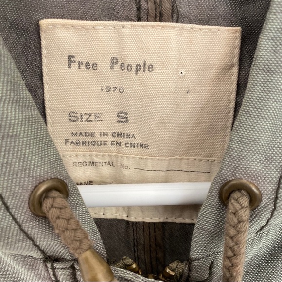 Free People | Cinched Waist Army Green Hooded Jack - Picture 4 of 7